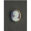 Image 1 : A MALACHITE OVAL CAMEO BROOCH, late 19th Century, head and shoulders portrait of gentleman wearin...