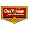 Image 1 : Dr. Pepper Double Sided Metal Die Cut Sign