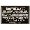 Image 1 : Texas Mid Continent Oil & Gas Porcelain Sign