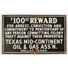 Image 2 : Texas Mid Continent Oil & Gas Porcelain Sign