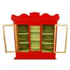 Image 6 : Red Painted China Cabinet from New Mexico