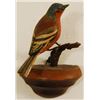 Image 2 : 1930s Folk Art Carved Bird Red Robin