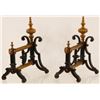 Image 2 : Antique  Brass Andirons
