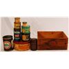 Image 1 : Arm & Hammer Wood Crate Full of Assorted Tins