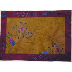 NICHOLS CHINESE THROW RUG - 4' x 5' 8", VG-EX.  Est. 100-200...