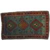 Image 1 : CAUCASIAN THROW RUG - End wear and low spots.  3' x 5'4", F-G.  Est. 150-250...