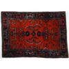 Image 1 : PERSIAN THROW RUG - End wear.  3' 5" x 5' 10", G.  Est. 400-600...