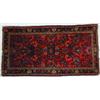 Image 1 : SAROUK THROW RUG - End wear.  2' 4" x 4', G.  Est. 50-100...