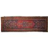 Image 1 : HAMADAN RUNNER - Ends worn, low spots.  3'x 9' 3", F-G.  Est. 100-200...