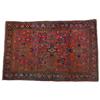 Image 1 : SAROUK THROW RUG - Wear and light.  3' x 4' 8", F.  Est. 75-125...