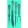 Image 1 : 4 PIECE STIEFF CHRYSANTHEMUM CARVING SET - Appears to be "Rose" but named "Chrysanthemum", due to...