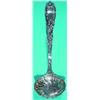 Image 1 : TIFFANY STERLING CHRYSANTHEMUM LADLE - Vermeil bowl, worn, approx. 7 T.O.; slight wear.  L-12", G...