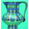 Image 1 : MOSCOW STERLING & ENAMEL CREAMER - Geometric and floral designs, vermeil interior, stamped A.K.K....