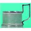 Image 1 : RUSSIAN ENAMELED SILVER GLASS HOLDER - Klingert.  H-3 1/4", G-VG.  Est. 100-200...