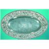 Image 1 : REPOUSSE STERLING PLATER - S. Kirk & Son, wide repousse floral foliate border, #30, approx. 25 T....