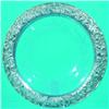 Image 1 : REPOUSSE RIM CRYSTAL DISH - S. Kirk & Son sterling, floral etched shallow dish; dish bottom worn....