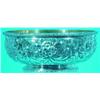 Image 1 : REPOUSSE STERLING LOW BOWL - Howard & Co. 1885, worn vermeil interior, approx. 37 T.O.  Dia.-9",...