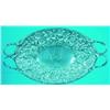 Image 1 : STERLING REPOUSSE CAKE TRAY - S. Kirk & Son, tree branch loop handles and rim, engraved center wi...