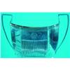 Image 1 : LONDON STERLING SUGAR BOWL - Neo-classical vermeil interior, 4 ribbed panels, stamped "I.R.", pos...