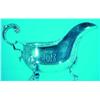 Image 1 : STERLING GRAVY BOAT - #1817, monogrammed, approx. 8 T.O.  L-7', VG.  Est. 125-225...