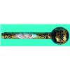 Image 1 : PORCELAIN WALKING STICK HANDLE - Painted porcelain with cherub, cobalt & gilt decoration, unmarke...