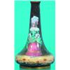 Image 1 : MINIATURE ENAMELED PORTRAIT VASE - Elegant woman, signed M. (S)entz, enamel over metal.  H-5", VG...