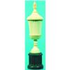 Image 1 : IVORY URN - Classical style, mounted on wood base; slight checking.  H-8", VG.  Est. 50-100...