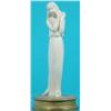 Image 1 : IVORY FIGURE OF YOUNG WOMAN - 1920's-'30's style, fire gilt, sterling base, stamped "Hase."  H-5"...