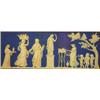 Image 1 : WEDGWOOD PLAQUE - Classical scene, framed; repaired crack through fire urn.  4 3/4" x 12", G.  Es...