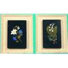 Image 1 : PAIR PIETRE DURE PLAQUES - 2 Floral inlaid marble plaques.  6" x 4", EX.  Est. 200-400...