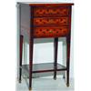 Image 1 : CONTINENTAL PARQUETRY WORKTABLE - 3 Dimensional stack block design, 3 drawer; top and sides check...