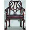 Image 1 : GEORGIAN STYLE OPEN ARM CHAIR - Mahogany, finely carved, hairy paw feet.  39" x 24", VG-EX.  Est....