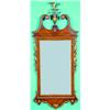 Image 1 : ANTIQUE CHPPENDALE STYLE MIRROR - Broken arch pediment with urn of flowers finial, gilt gesso dec...