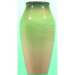 ROOKWOOD FISH DESIGN VASE - Iris glaze, artist Sallie Coyne monogram, #925D-1911.  H-8 3/4", G-VG...