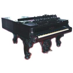 WILLIAM KNABE BABY GRAND PIANO - Baltimore, Maryland, rosewood, carved legs; cracked soundboard....