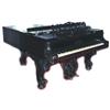 Image 1 : WILLIAM KNABE BABY GRAND PIANO - Baltimore, Maryland, rosewood, carved legs; cracked soundboard....