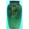 Image 1 : ROOKWOOD VASE - Crocus design, sea green line, artist Grace Young; finish crazed, stain or repair...