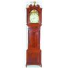 Image 1 : SCOTTISH TALL CASE CLOCK - Figured mahogany case, broken arch pediment, painted face with 8 day m...
