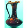 Image 1 : ROOKWOOD EWER - Standard glaze, Anna Valentien, holly berry and leaf design, #468CC; handle crack...