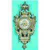 Image 1 : FRENCH CARTEL CLOCK - Gilt bronze, enameled porcelain numbers, late 19th Century.  H-30", VG.  Es...
