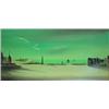 Image 1 : BEACH PAINTING - Oil on canvas, contemporary, signed V. Stancin.  18" x 36", VG-EX.  Est. 50-100...