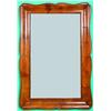 Image 1 : CIRCASSIAN WALNUT MIRROR - Scalloped boarder.  2'x 3', VG. Est. 75-125...