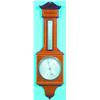 Image 1 : ANERIOD BAROMETER - Mahogany, band inlaid case, J. Morris optician, Bolton.  H-35", VG.  Est. 200...
