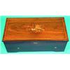 Image 1 : SWISS CYLINDER MUSIC BOX - 6 airs, tambour, 3 timbers, castagnettes, inlaid case, includes "Star...