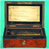 Image 1 : SWISS 3 AIRS MUSIC BOX - Wood inlaid case, cylinder box, plays.  Cylinder: L-3", VG.  Est. 125-22...