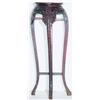 Image 1 : ORIENTAL TABOURETTE - Rosewood, round top with marble insert, openwork; top repaired, one knee br...