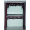 Image 1 : ORIENTAL SIDE TABLE - Rosewood or teak, rectangular with marble insert.  22" x 16", VG.  Est. 100...