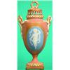 Image 1 : MEISSEN P-TE-SUR-P-TE COVERED URN - Wreath finial, snake handles, image of cherub on front.  H-11...