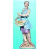 Image 1 : MEISSEN APPLE PICKER FIGURE - Painted porcelain; repair to left wrist and upper arm, minor chip o...