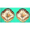 Image 1 : PAIR OF DERBY SCALLOPED SHELL DISHES - Gilt decorated porcelain, exterior of bowl has blue vine d...